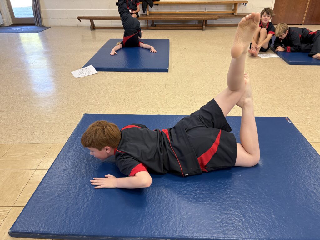 Yr6 start their balancing topic, Copthill School