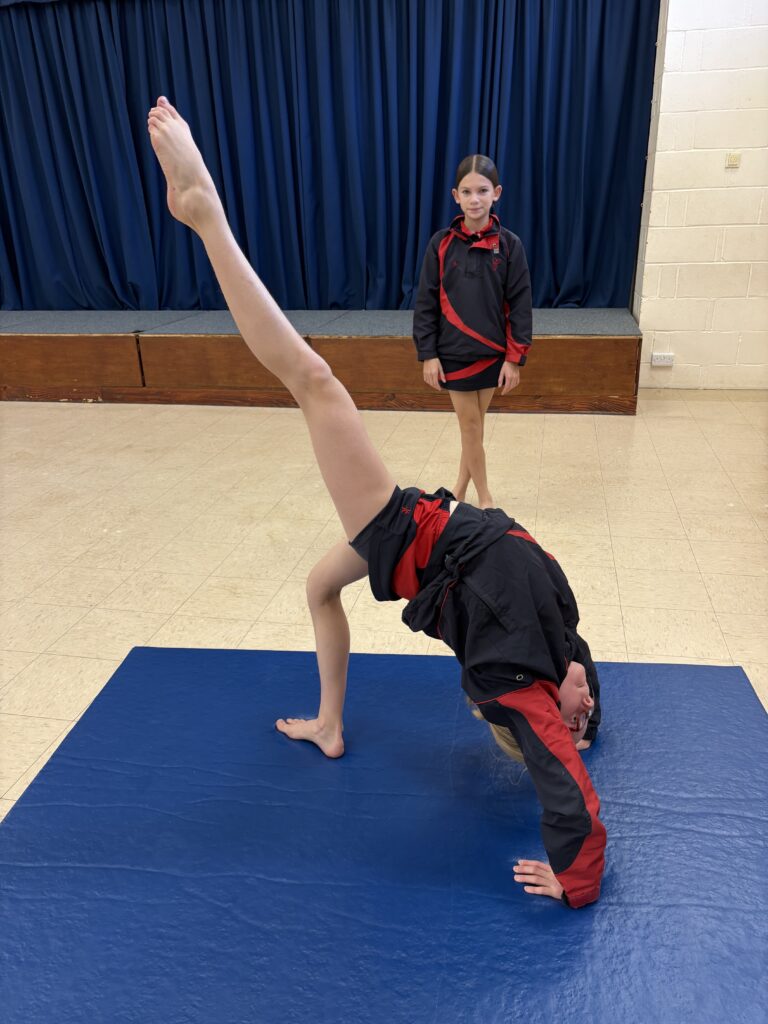 Yr6 start their balancing topic, Copthill School