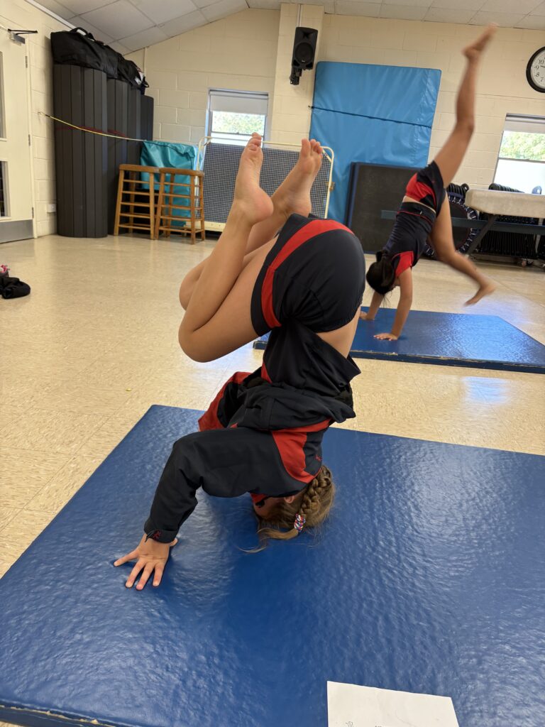 Yr6 start their balancing topic, Copthill School