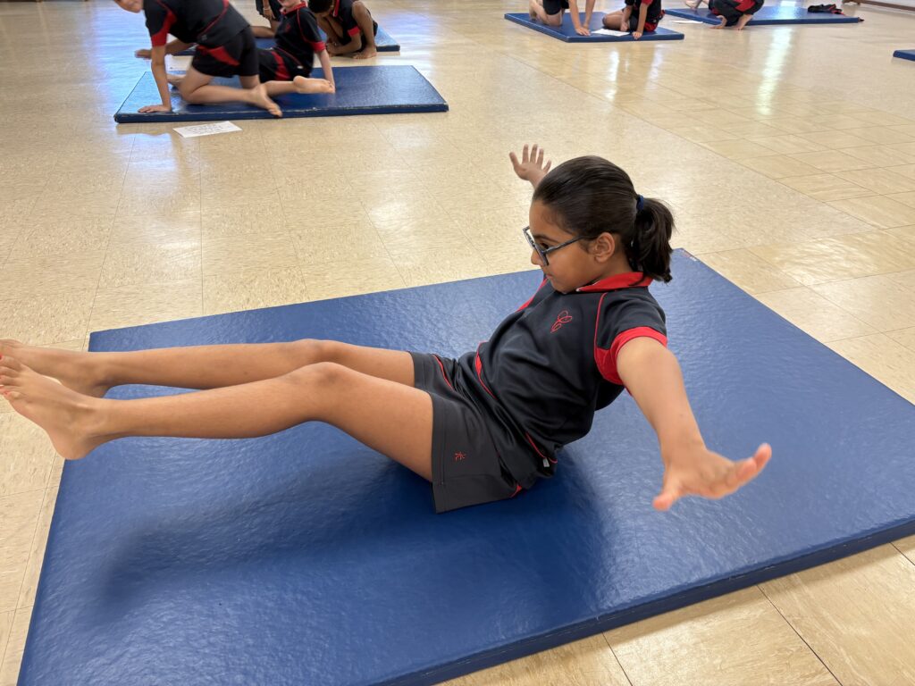 Yr6 start their balancing topic, Copthill School