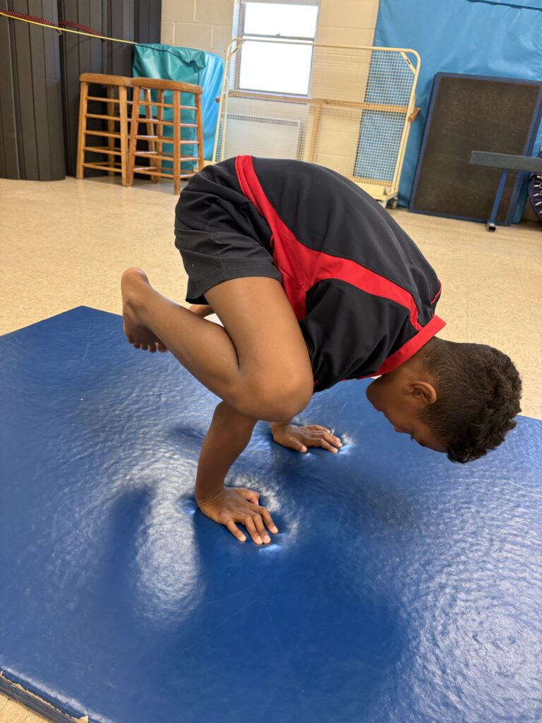 Yr6 start their balancing topic, Copthill School