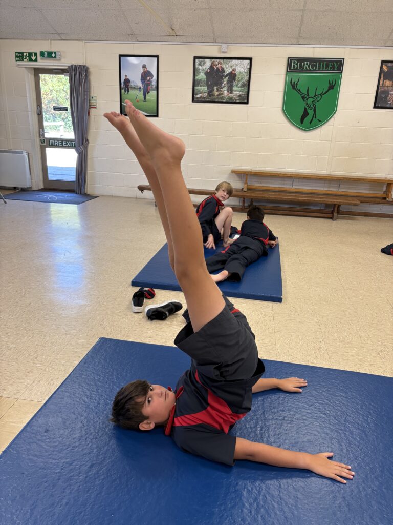 Yr6 start their balancing topic, Copthill School