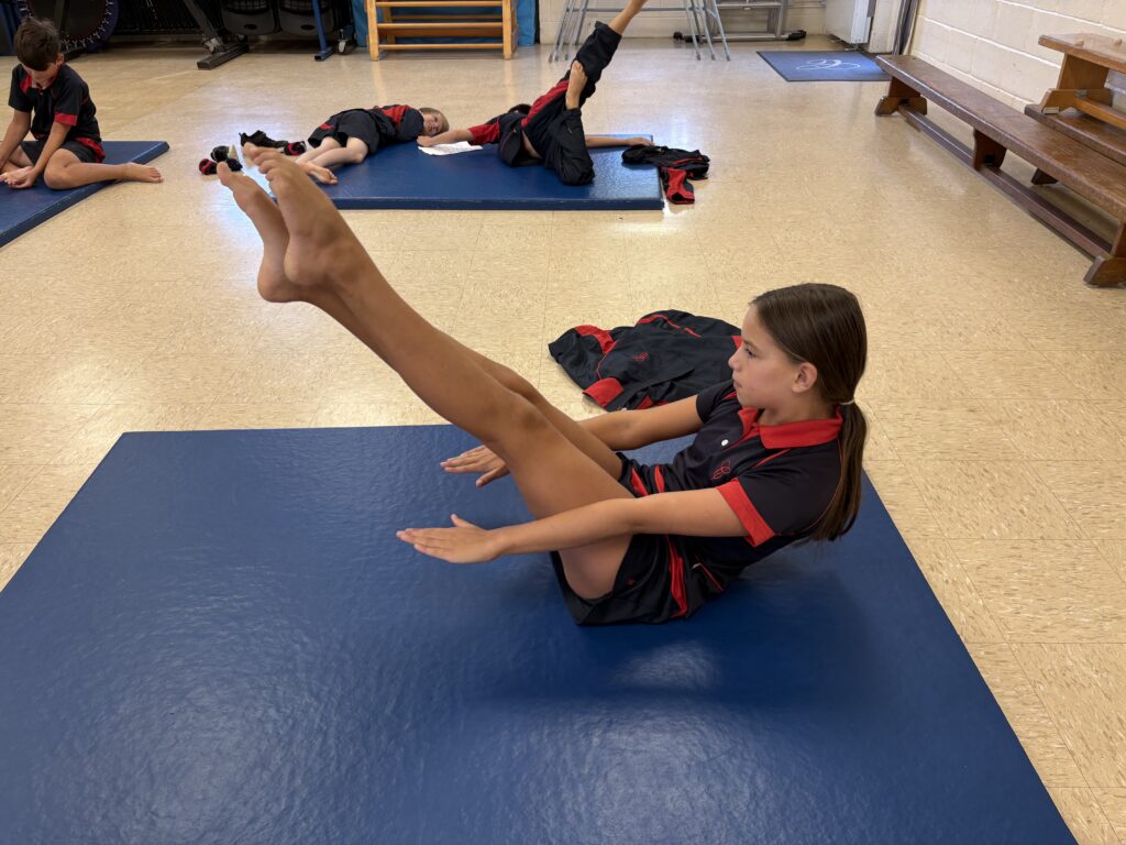 Yr6 start their balancing topic, Copthill School