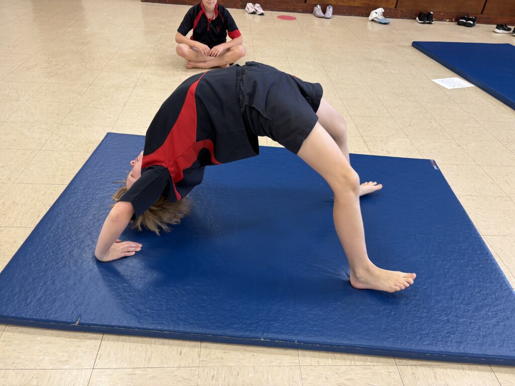 Yr6 start their balancing topic, Copthill School